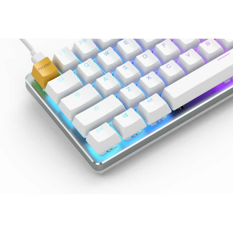 Glorious GMMK Modular Mechanical keyboard Compact (White Ice) - Gateron Brown Switch